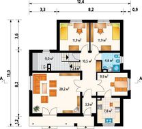 Красивый жилой дом с выделенной кухней и столовой в отдельные помещения