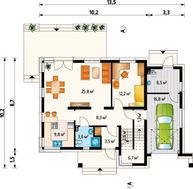 Компактный жилой дом на шесть спален