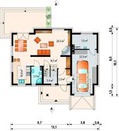 Проект мансардного дома с широкими балконами