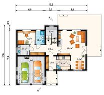 Жилой дом площадью 150 м2 современной планировки