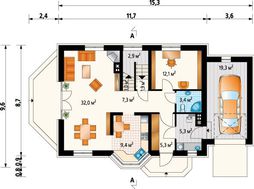 Живописный двухэтажный коттедж с красивой кухней