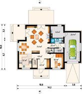 Двухэтажный особняк с гаражом и террасой