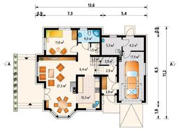 План шикарного особняка жилой площадью 150 м2