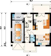 Уютный жилой дом с кухней-студией