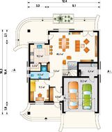 Элегантный загородный коттедж с мансардой