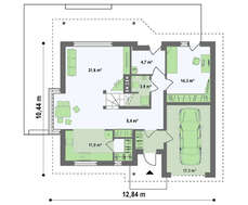 Уютный особнячок с мансардой и гаражом