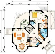 Проект особняка площадью 231 кв. м с подземным гаражом на два автомобиля