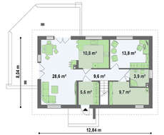 Проект мансардного дома с нестандартным фасадом