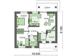 Экономный проект малогабаритного дома