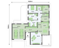 Проект дома в скандинавском стиле с гаражом для 2-х машин