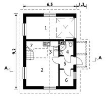 Проект гаража на 1 автомобиль с чердаком
