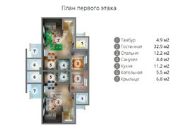 Таунхаус интересной планировки с пятью спальнями