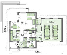 Проект красивого просторного дома с мансардой