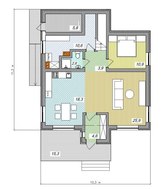 Проект для строительства мансардного дома с неординарной крышей