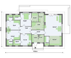 Классический одноэтажный загородный дом