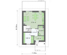 Интересный проект небольшого загородного коттеджа
