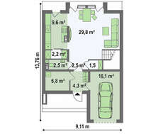 Проект дома с элементами кубизма в архитектуре