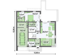 Проект модернового коттеджа с площадью до 150 m²