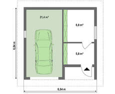 Гараж на 1 машину с хозпомещением и чердаком