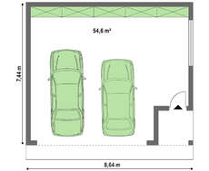 Минималистичный проект гаража на две машины