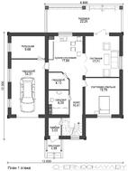 Компактный коттедж с гаражом и просторными индивидуальными комнатами