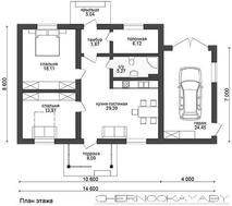 Небольшой особняк с гаражом и двумя спальнями