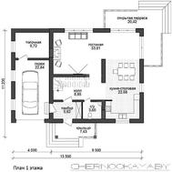 Двухэтажный коттедж на четыре спальни