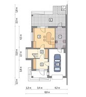 Проект современного таунхауса на две семьи