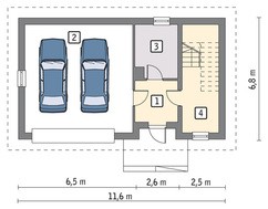Гараж с просторным жилым помещением в мансарде