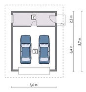 Проект аккуратного гаража на две машины