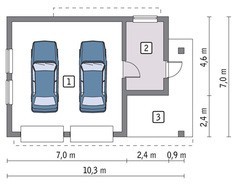 Проект аккуратного гаража на две авто