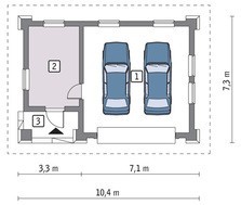 Проект привлекательного гаража на 2 машины