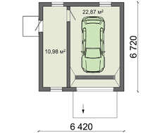 Проект симпатичного гаража на 1 машину