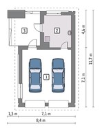 Проект просторного гаража в стиле минимализма