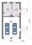 Проект кирпичного гаража на 2 авто