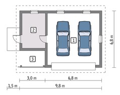 Жизнерадостный гараж на 1 машину