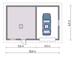 Гараж на 1 машину с жилой комнатой