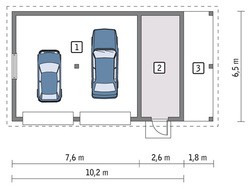 Проект красивого просторного гаража