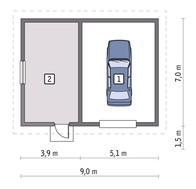 Проект аккуратного гаража на 1 машину