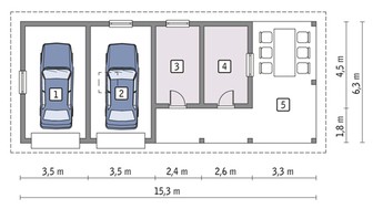 Проект гаража на 2 машины