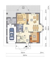 Интересный проект дома с 3 балконами