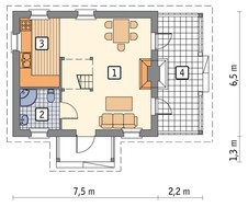 Проект компактного небольшого дома
