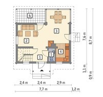Проект деревянного дома со ставнями