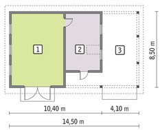 Проект гаража с большой мансардой