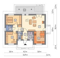 Проект интересного дома на 5 спален