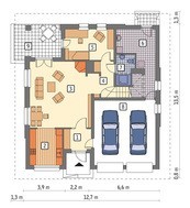 Интересный дом с гаражом