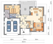 Проект просторной усадьбы на 2 этажа