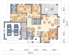 Одноэтажный коттедж на 5 спален