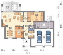 Проект красивого жилого дома на 5 спален