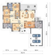 Проект просторного дома на 5 спален